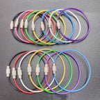 PVC Coated Wire Key Rings Colorful Durable 15cm 20pcs