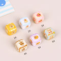 Adorable Capybara Printed Square Resin Beads 14mm 10pcs 5
