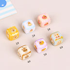 Adorable Capybara Printed Square Resin Beads 14mm 10pcs 5