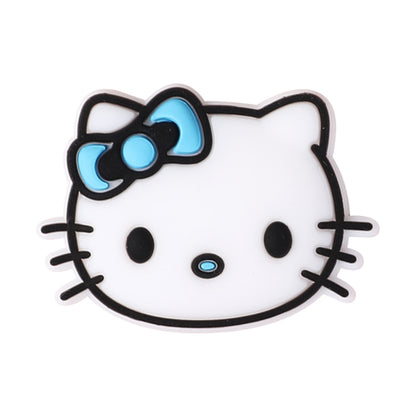 Silicone Focal Beads KT Cat Head With Pink and Red Bow 20pcs 7