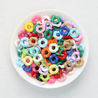Acrylic Wavy Spacer Beads 12mm Baking Painted Colorful 50pcs
