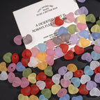 Matte Heart Acrylic Beads 12mm Pastel Vibrant Colors 100pcs 2
