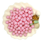 15mm Silicone Beads Printed Ribbon Design 50pcs 2