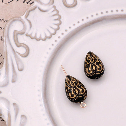 Gilded Beauty Avatar Acrylic Beads 18mm Artistic Vintage 30pcs 8