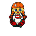 Silicone Focal Beads Halloween Annabelle Fiery Orange Braids Red Roses 20pcs