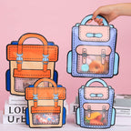 Backpack Shape Matte Zip Lock Storage Bags with Handle 18x21 24x28cm 10pcs