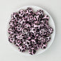 15mm Leopard Pattern Silicone Round Beads 50pcs - Pink Floral Leopard