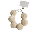 Beaded Ball Pearl Pom Pom Wristlet Keychain Colorful Pastel Neutrals 5