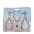 Carbon Steel Jewelry Pliers Set 110mm and 125mm with Pastel Handles 9