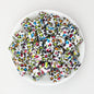 13.5mm Square Leopard Print Silicone Beads 50pcs 11