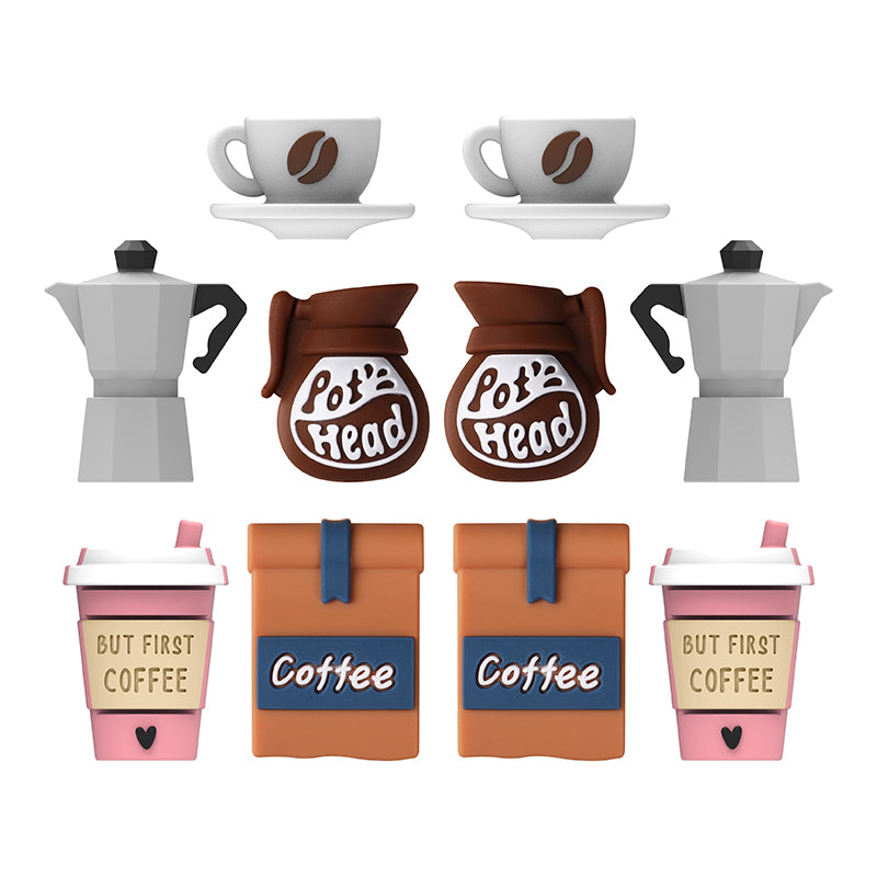 Silicone 3D Focal Beads Coffee Theme Coffee Pot Coffee Bag 20pcs 9