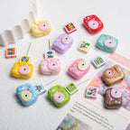 Polaroid Square Acrylic Beads 25mm Mini Camera Designs 10pcs
