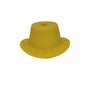 Silicone Focal Beads Cowboy Hat Embossed Brim Matte Colors 20pcs 14