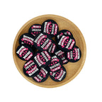 Silicone Focal Beads Warrior Hearts Ribbon Phrase Bold Text 20pcs 2