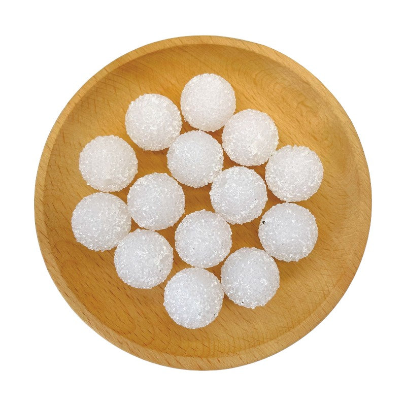 Sugar Acrylic Bubblegum Beads 20mm Frosted Texture Mixed Colors 50pcs 3