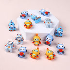Silicone 3D Focal Beads Love Robot Holding Heart 20pcs 3