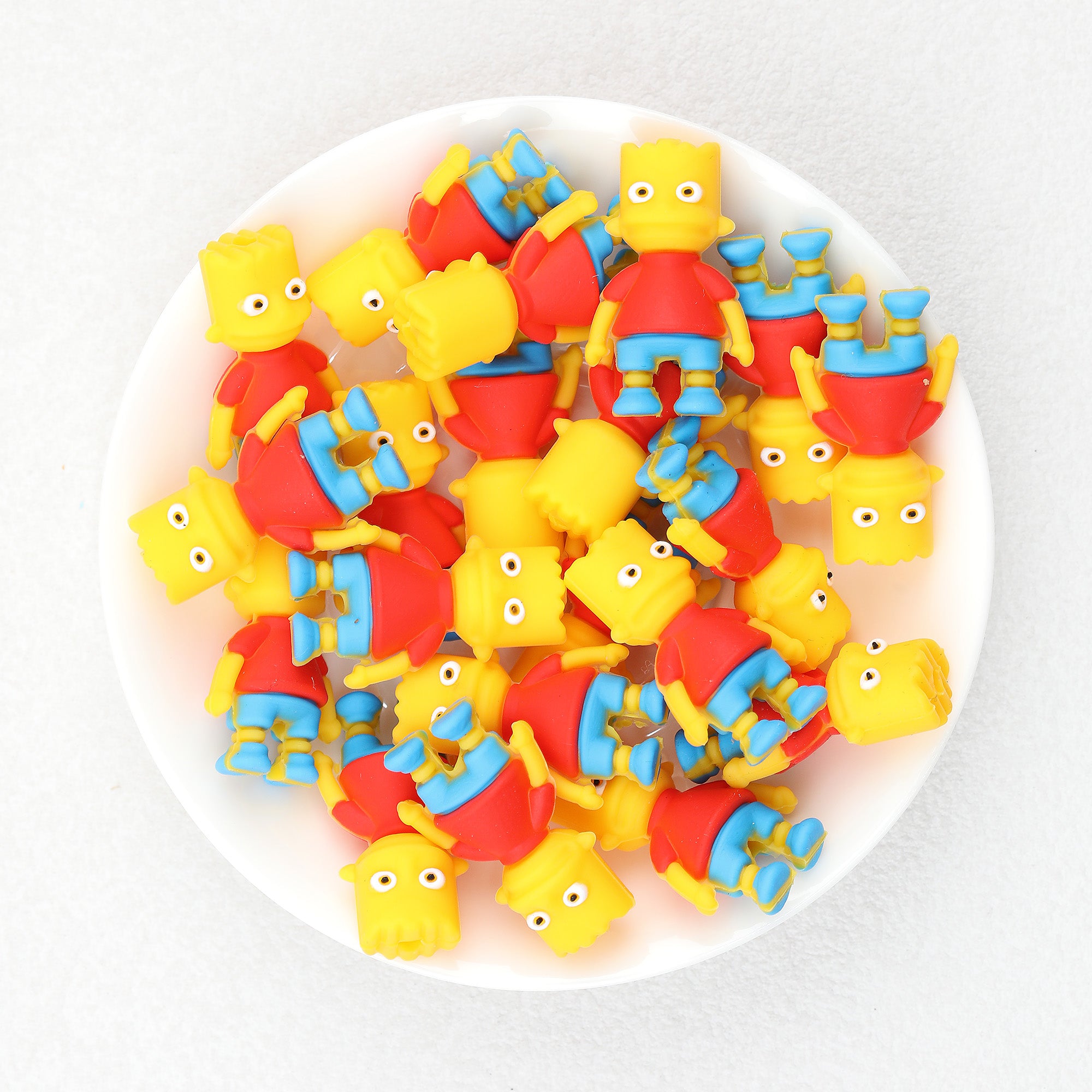3D The Simpsons Character Silicone Focal Beads 20pcs  2