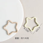 Zinc Alloy Star Trigger Spring Key Rings 41mm Baking Painted 6pcs 3