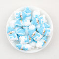 3D Winter Snowman Silicone Focal Beads