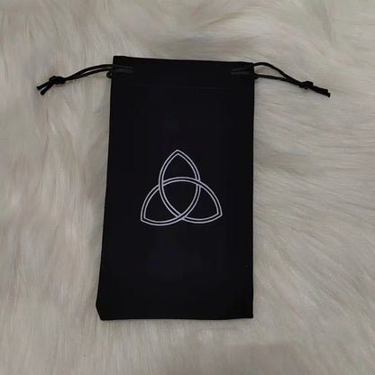 Tarot Card Velvet Drawstring Bags Celestial Esoteric Design 5pcs 18x11.5cm 15