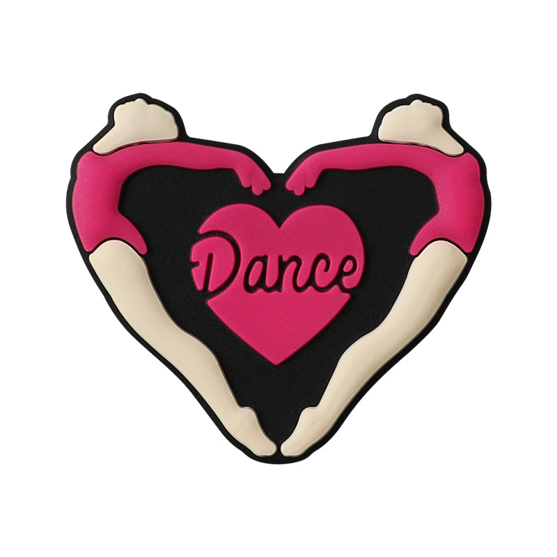 Silicone Focal Beads Dance Ballet Shoes Bow with Omg Point Your Feet 20pcs 14
