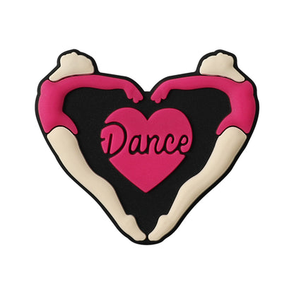 Silicone Focal Beads Dance Ballet Shoes Bow with Omg Point Your Feet 20pcs 14