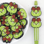 Halloween Bow Pumpkin Grinch Silicone Focal Beads 20Pcs 