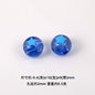 Star Pattern 10mm Acrylic Round Beads Shiny Surface 20pcs 11