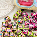Osamu Harada Series Square Acrylic Beads 14mm Pattern 10pcs 3