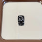 Black Doodle Square Acrylic Beads 14mm Unique Design 10pcs 2