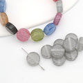 Glitter Flat Round Resin Beads 12mm Shiny Sparkle Colors 50pcs 3