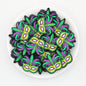 Halloween Mask Silicone Focal Beads Mardi Gras Design 20 pcs 2