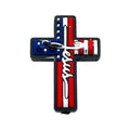Silicone Focal Beads Independent Day Cross Jesus Inscription 20pcs