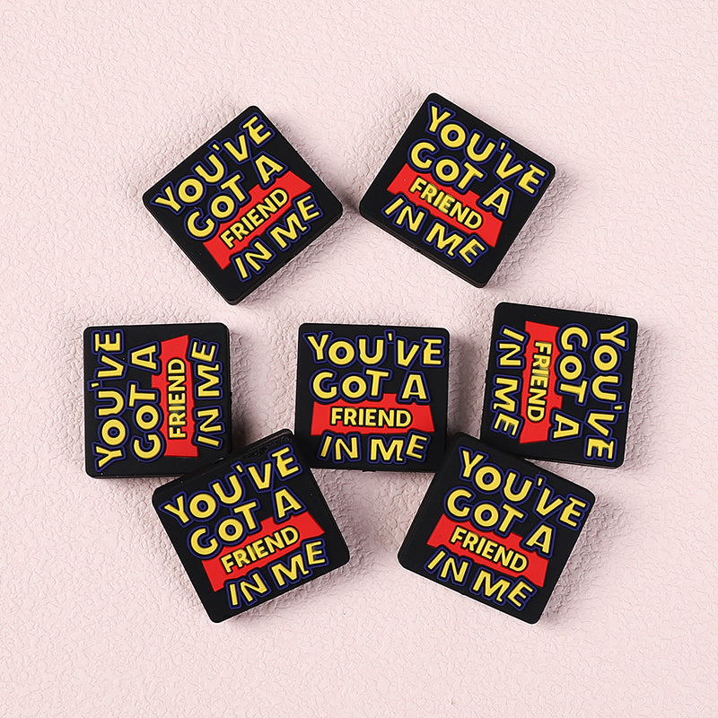 Silicone Focal Beads Library Reed Duck Book Phrase Set 20pcs 23