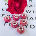 Acrylic Rose Spacer Beads 14mm Large Hole 50pcs 2