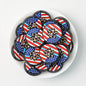 Independence Day Patriotic Silicone Focal Beads Paw US Flag 20pcs