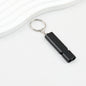 Survival Whistle Keychain Flat Aluminum Alloy Double Tube Self Defense