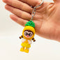 PVC Fruit Girl Keychain Soft Rubber Cartoon Character Charm 9