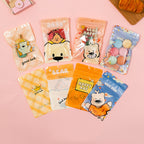 Cartoon Bear Print Zip Lock Plastic Bags 13x21cm Top Seal 10pcs
