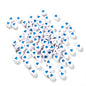 Colored Heart Acrylic Flat Round Beads 7mm Mixed Colors 200pcs 11