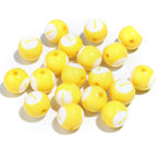 Colored Billiard Ball Round Acrylic Beads 16mm Glossy 10pcs 6