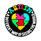 Silicone Focal Beads Autism Puzzle Heart Phrase Ring 20pcs