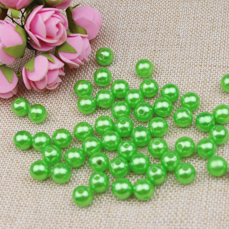 Round Faux Pearl ABS Plastic Beads Wholesale, Colorful Shiny Craft Colors, 6mm