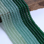Glass Rondelle Spacer Beads 8mm Semi Transparent Imitation Jade 100pcs