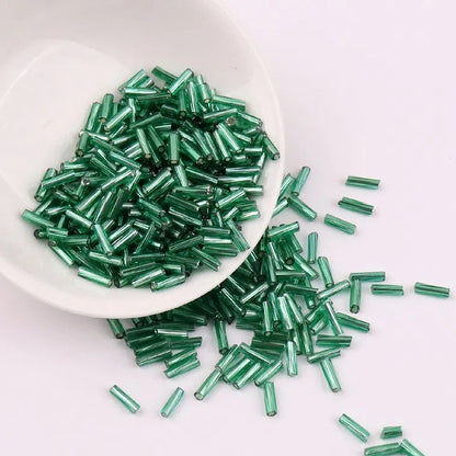 Plating Metallic Color Twisted Bugle Glass Beads 6mm 2500pcs 32