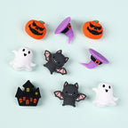Silicone 3D Focal Beads Halloween Pumpkins Grimace Faces 20pcs 2