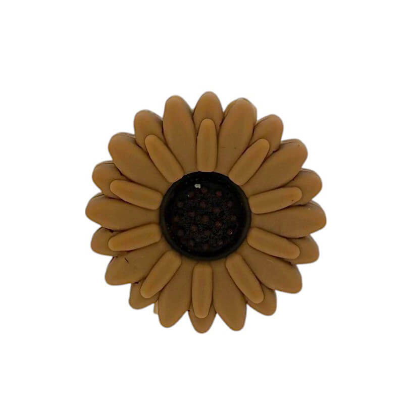 Silicone Focal Beads Daisy Sunflower Rounded Center 20pcs 28
