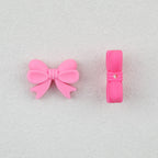 Bow Shape Silicone Beads with Vertical Hole 20pcs