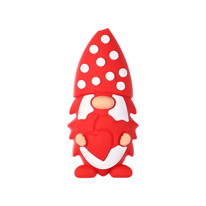 Silicone 3D Focal Beads Valentine Animal Love Holding Heart 20pcs 12