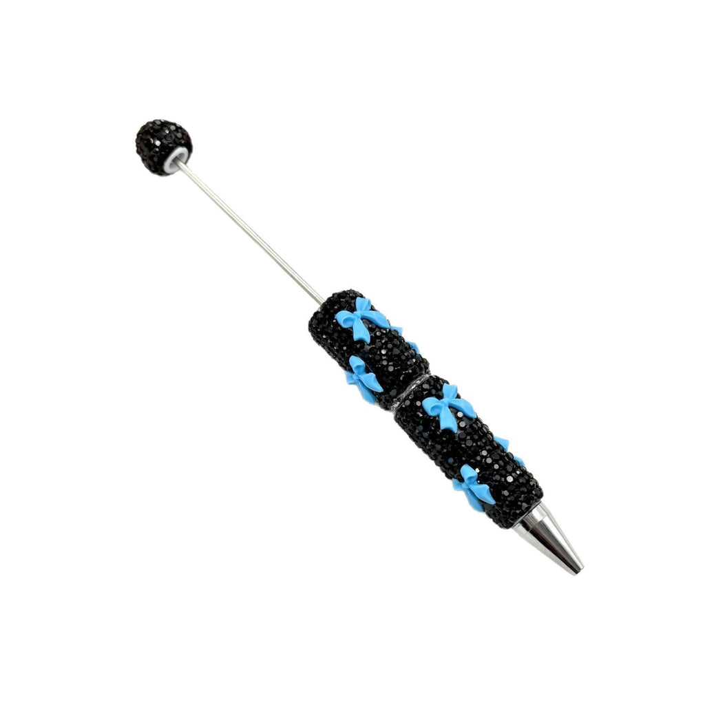 Beadable Pen with Rhinestone Bow Decoration 5